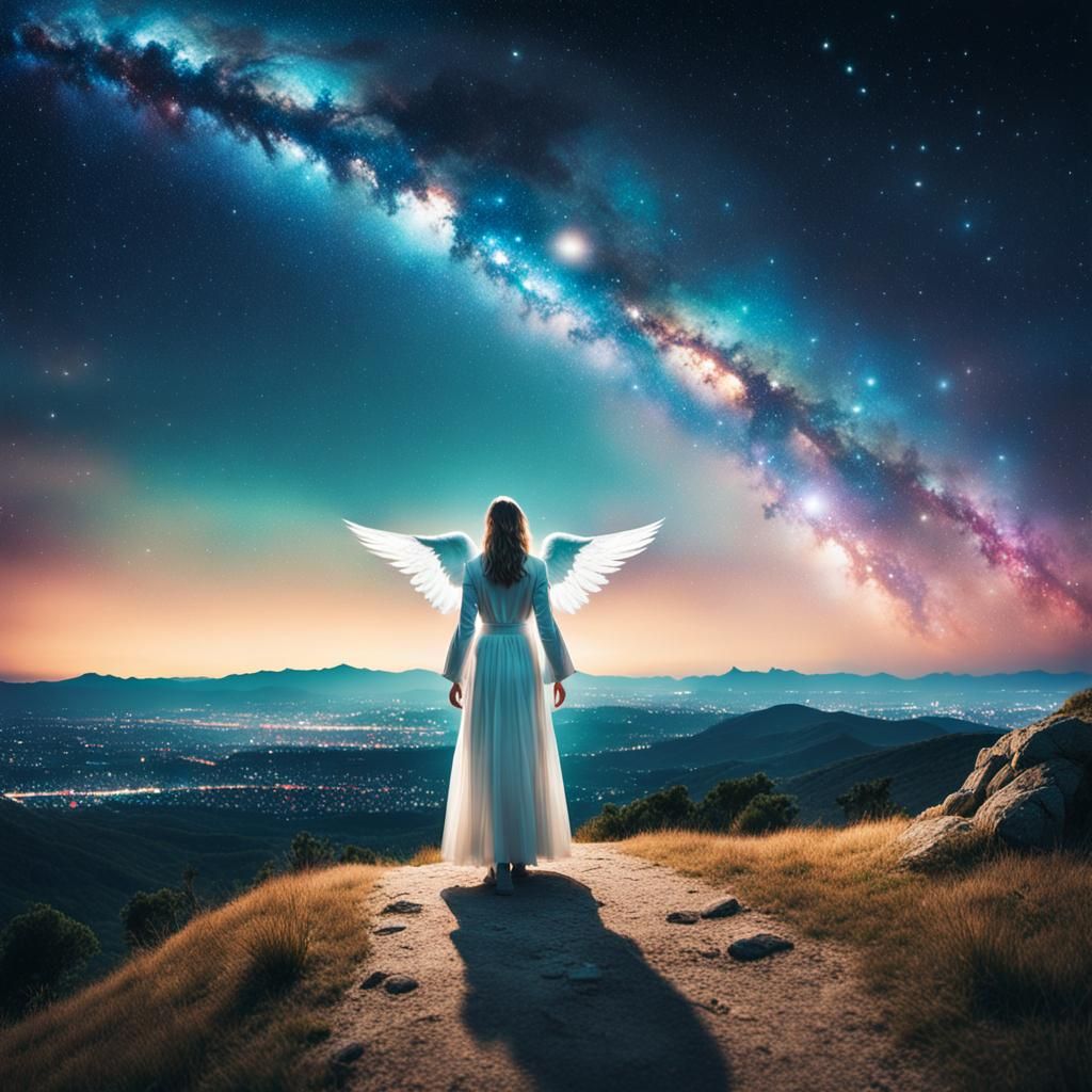 Angelic Arrival: Stargate Overlook in Cinematic Style