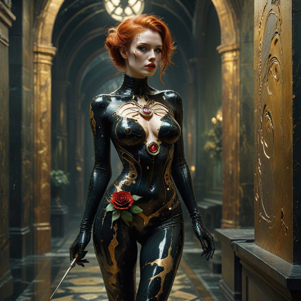 Surreal Hungarian Goddess Melted in Velvet Hues