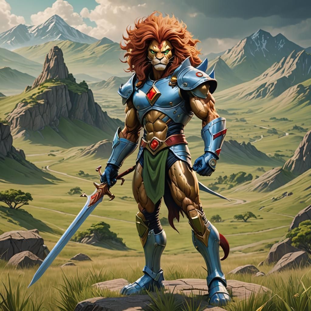 Lion-O: Thundercats Warrior in Detailed Matte Painting