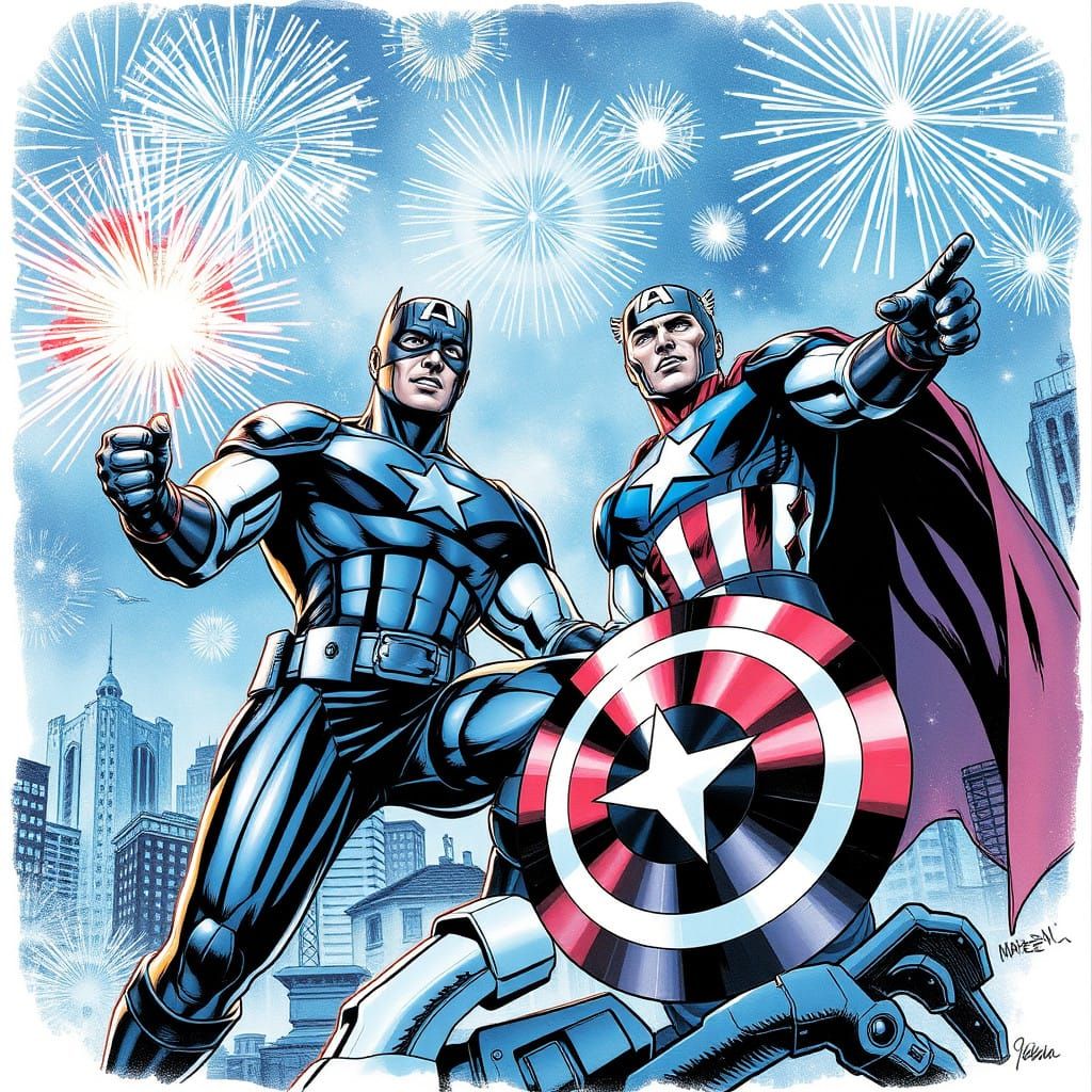 Avengers Celebrate New Year in Perfect Comic Book Art Style