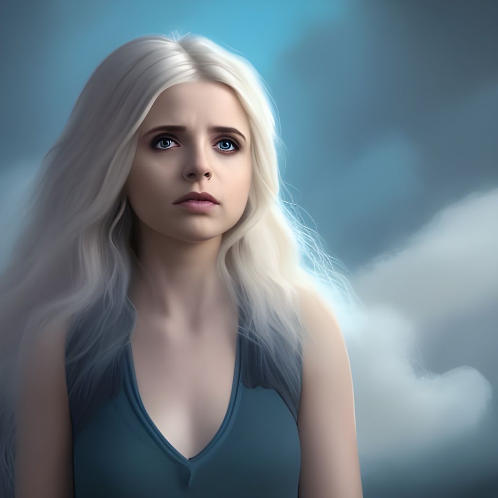 Cloud Goddess Portrait in Volumetric Lighting