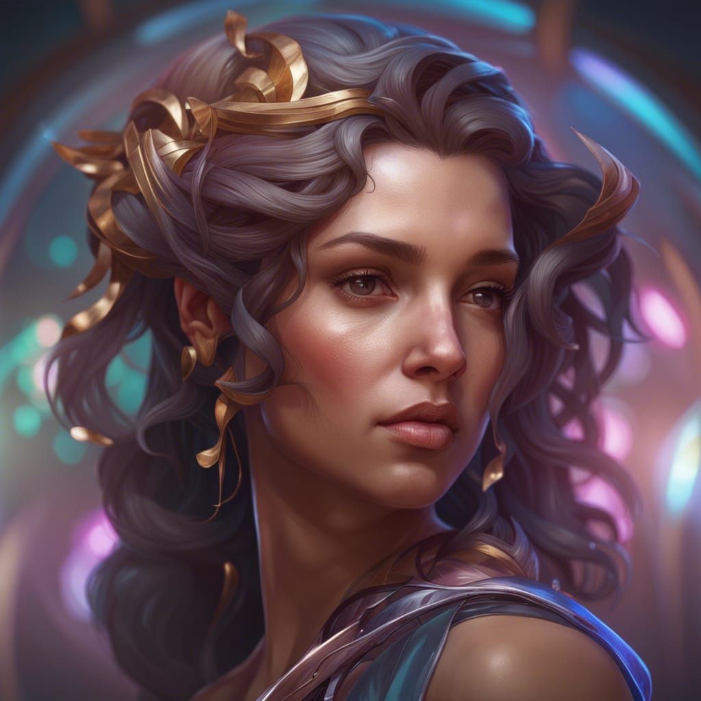 Libra Portrait in Hyperdetailed Digital Art