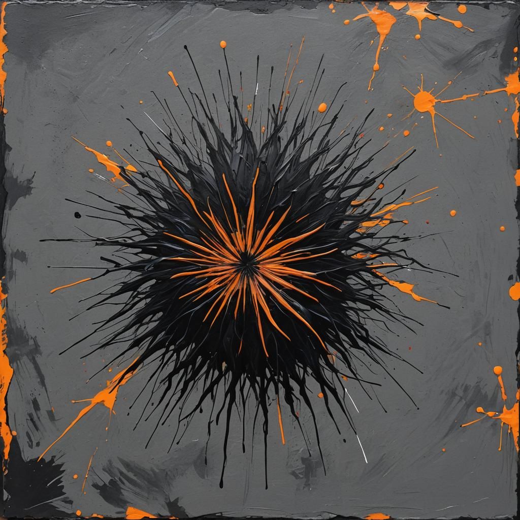 Abstract Echidna's World Tour: Minimalist Autumn Painting