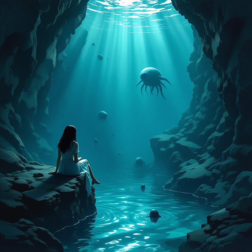 Abyss Watcher: Hyperrealistic Dark Fantasy