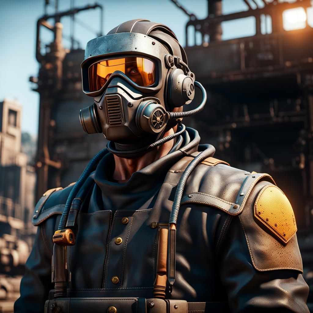 Welder in 3D Game Cinematic Style