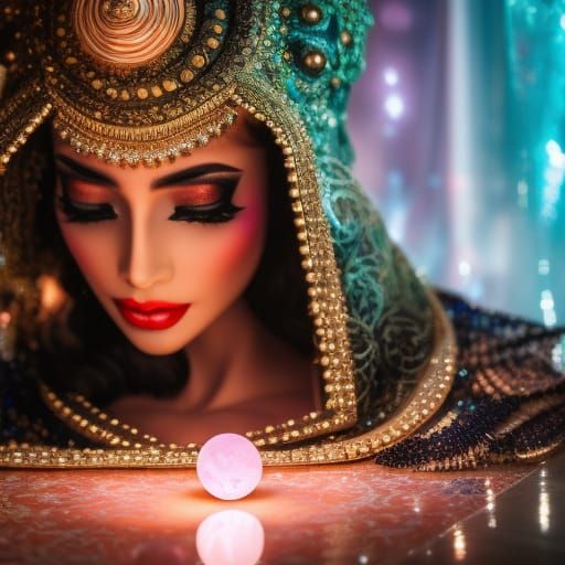 Priestess with Rose Quartz Sphere, sd1.5