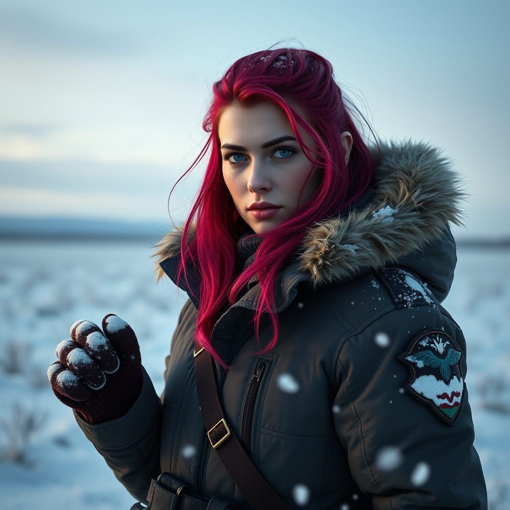 Siberian Huntress Scarlett Volkov Stands Tall in the Frozen ...