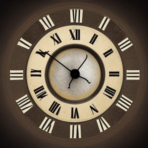 Endless Clocks in a Dramatic Digital Painting