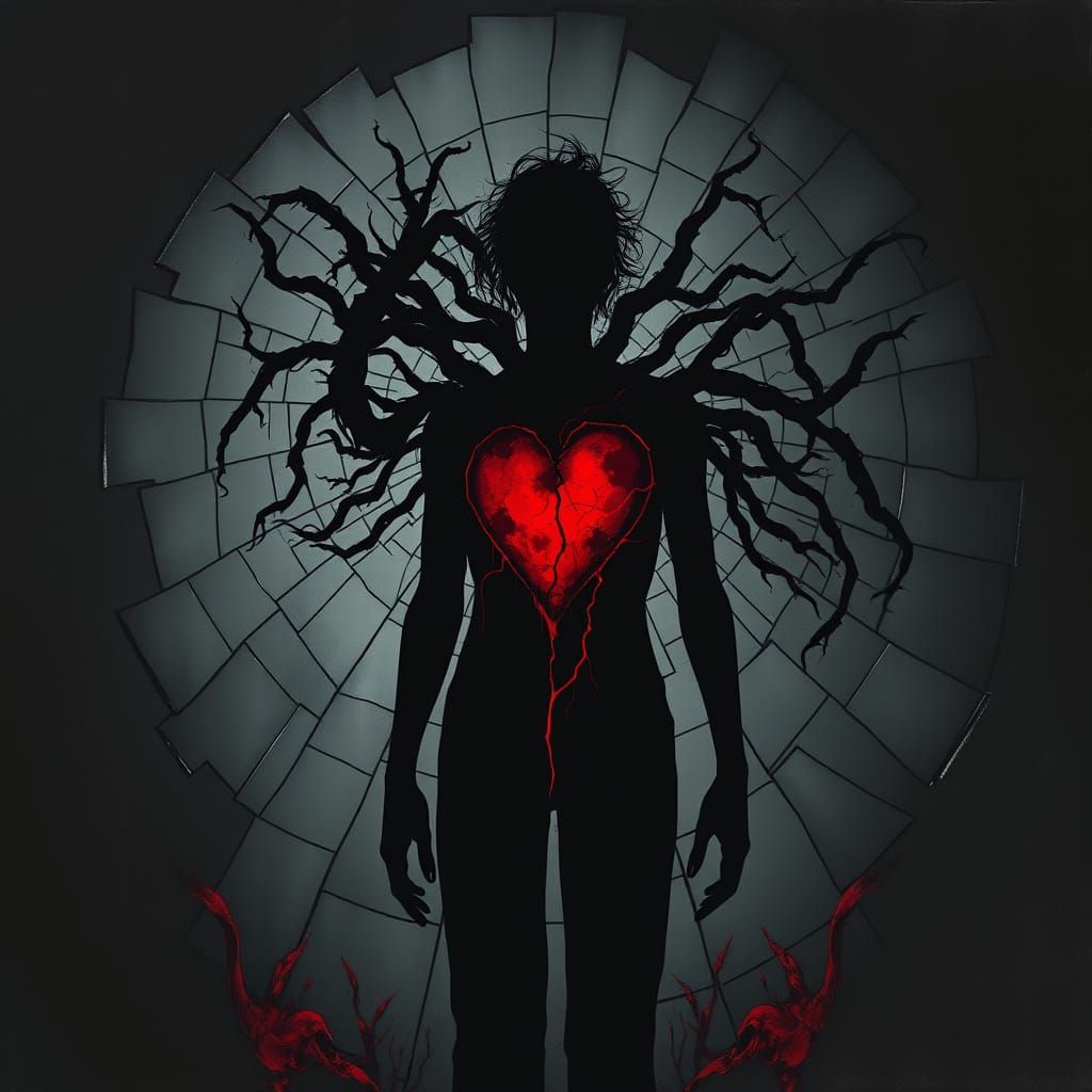 Heartbroken Figure Unravels into Dark Fantasy Horror