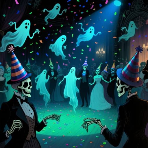 Haunted New Year's Ball with Spectral Guests