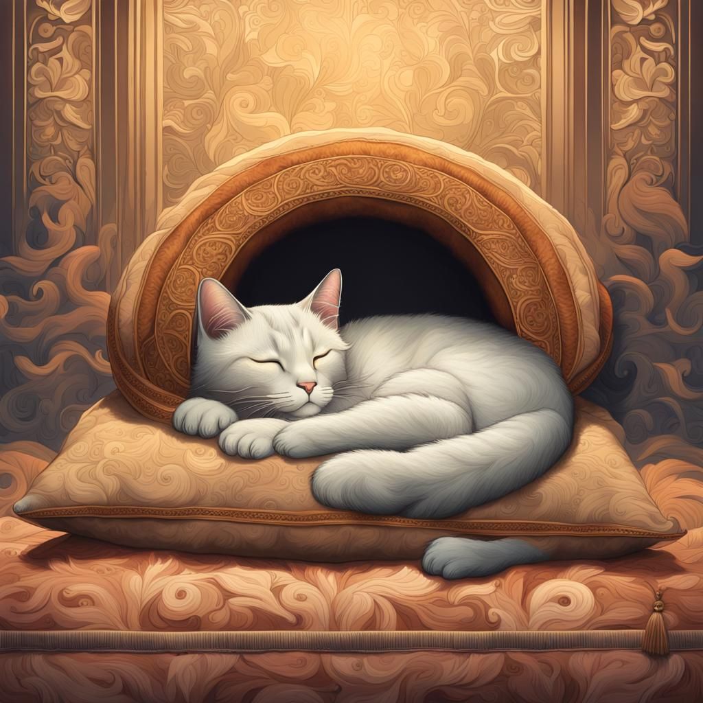 Cat Nap: Hyperrealistic Digital Art Portal