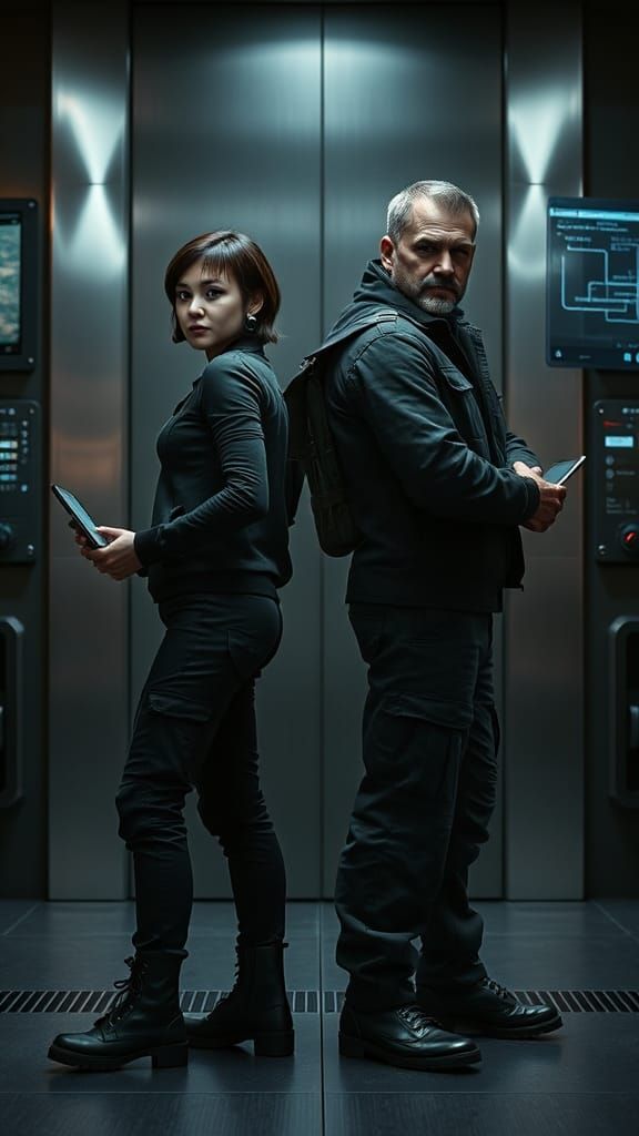 Anna Grimsdottir and Sam Fisher in High-Tech Command Center