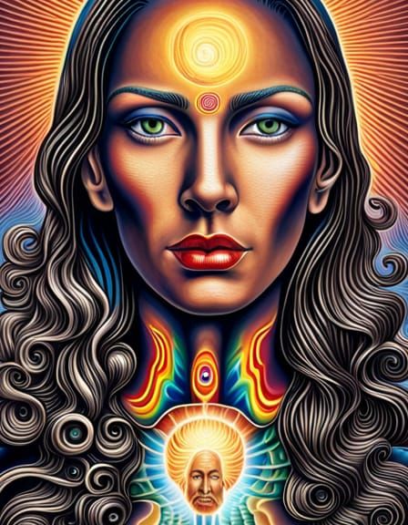 Dreamlike Psychic Portrait in Surreal Style