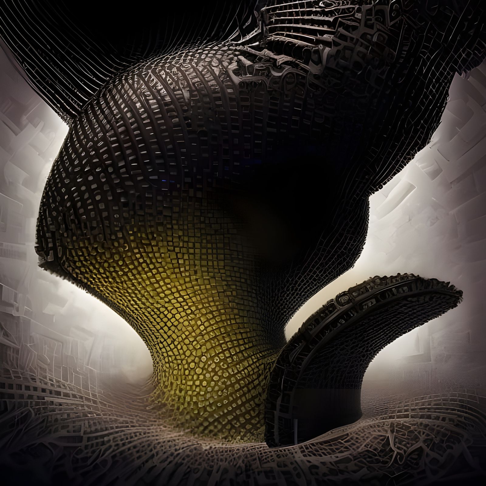 Intricate Geometric Abstract in Polychromatic Cycles