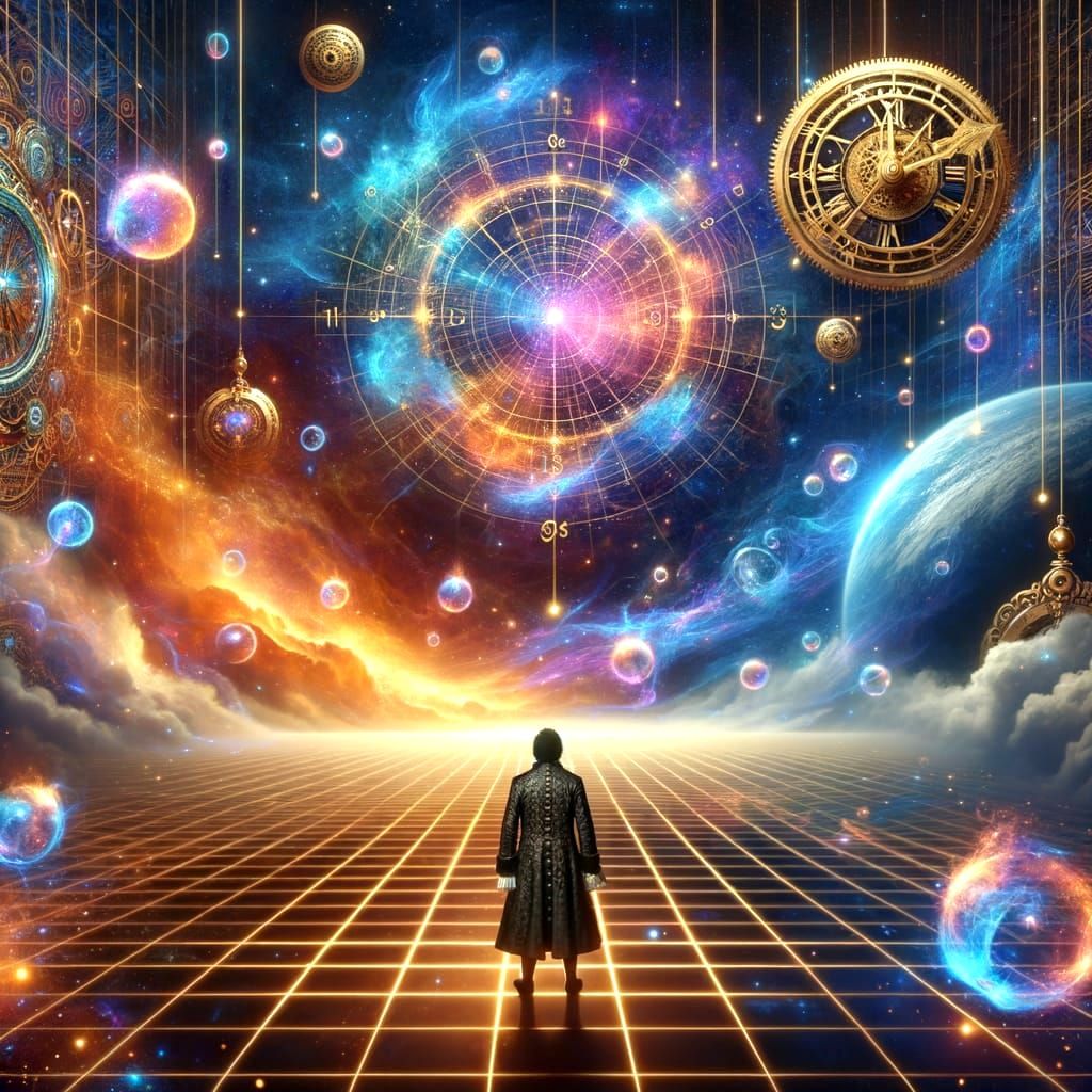 Isaac Newton's concept of absolute space and time.