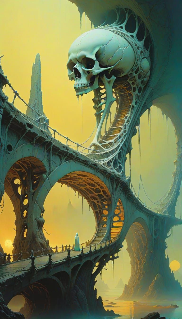Warlock Bone Bridge in Dystopian Twilight