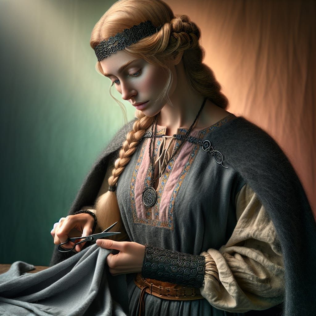Nukirpėja: Lithuanian Fate Goddess in Digital Matte Painting