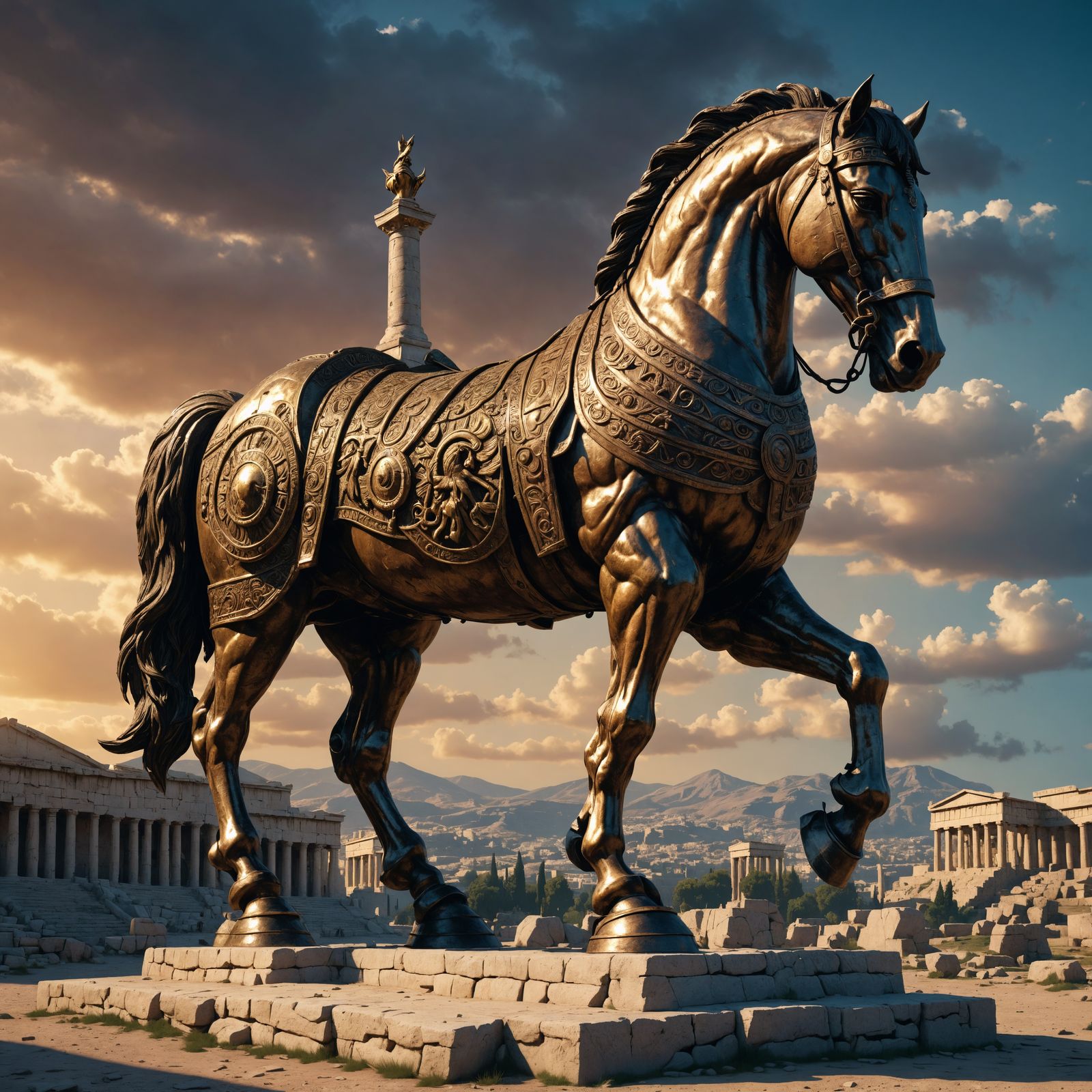 Trojan Horse Statue in Ancient Greece: Expressionist Art
