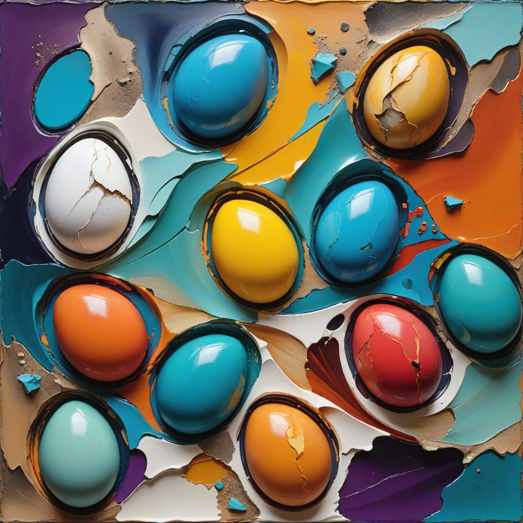abstractional Easter egg-painting palette