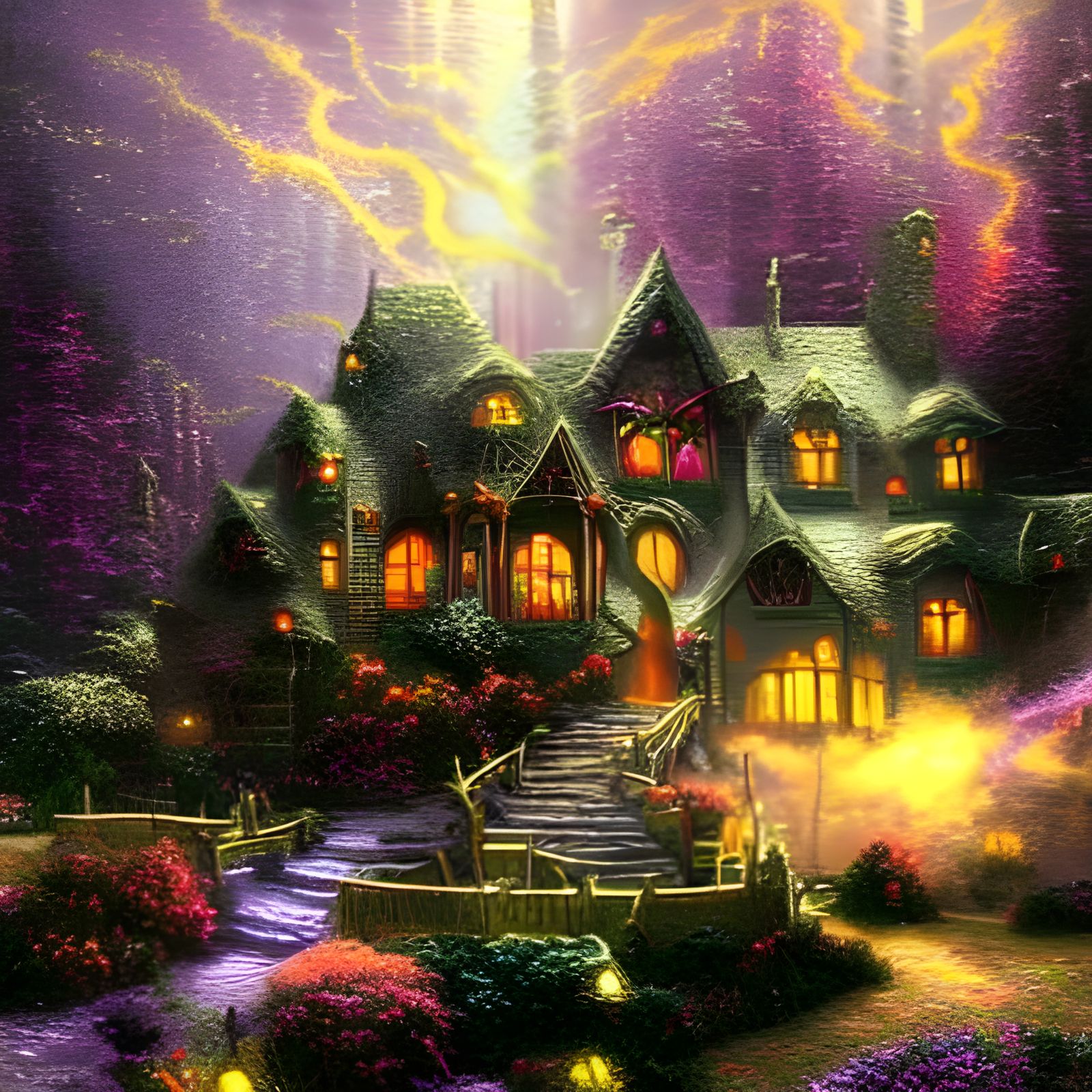 Ethereal Goblin Disco in Hyperdetailed Fantasy Style