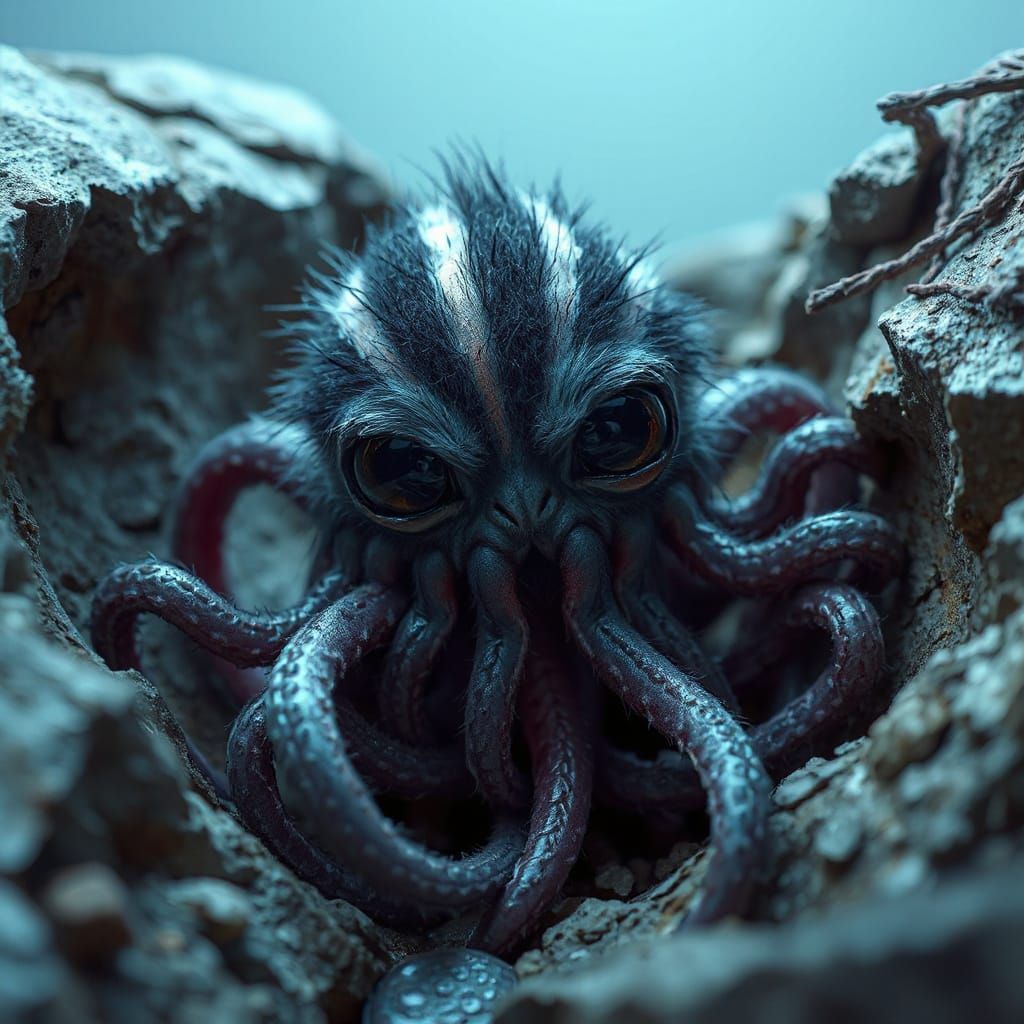 Creepy Cute Neon Creature Concept Art