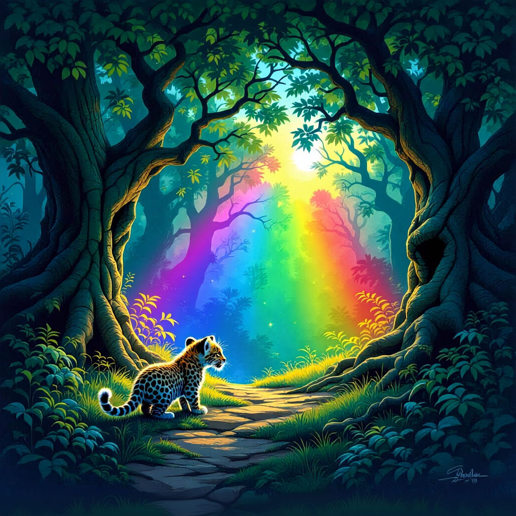 Enchanted Forest Portal in Fantasy Art Style