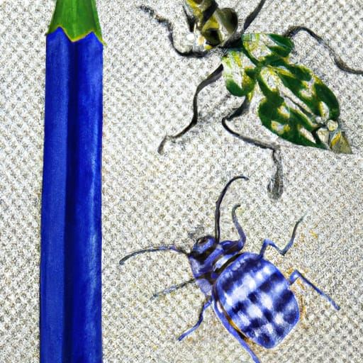 Detailed Colored Pencil Drawing of Thrips and Scallions