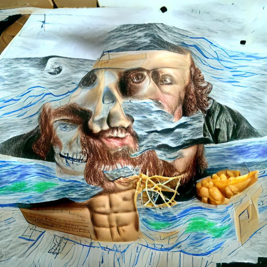 Hyperrealistic Ancient Mariner Portrait