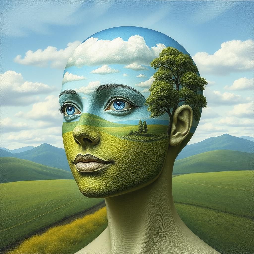 Abstract Landscape Face Fusion