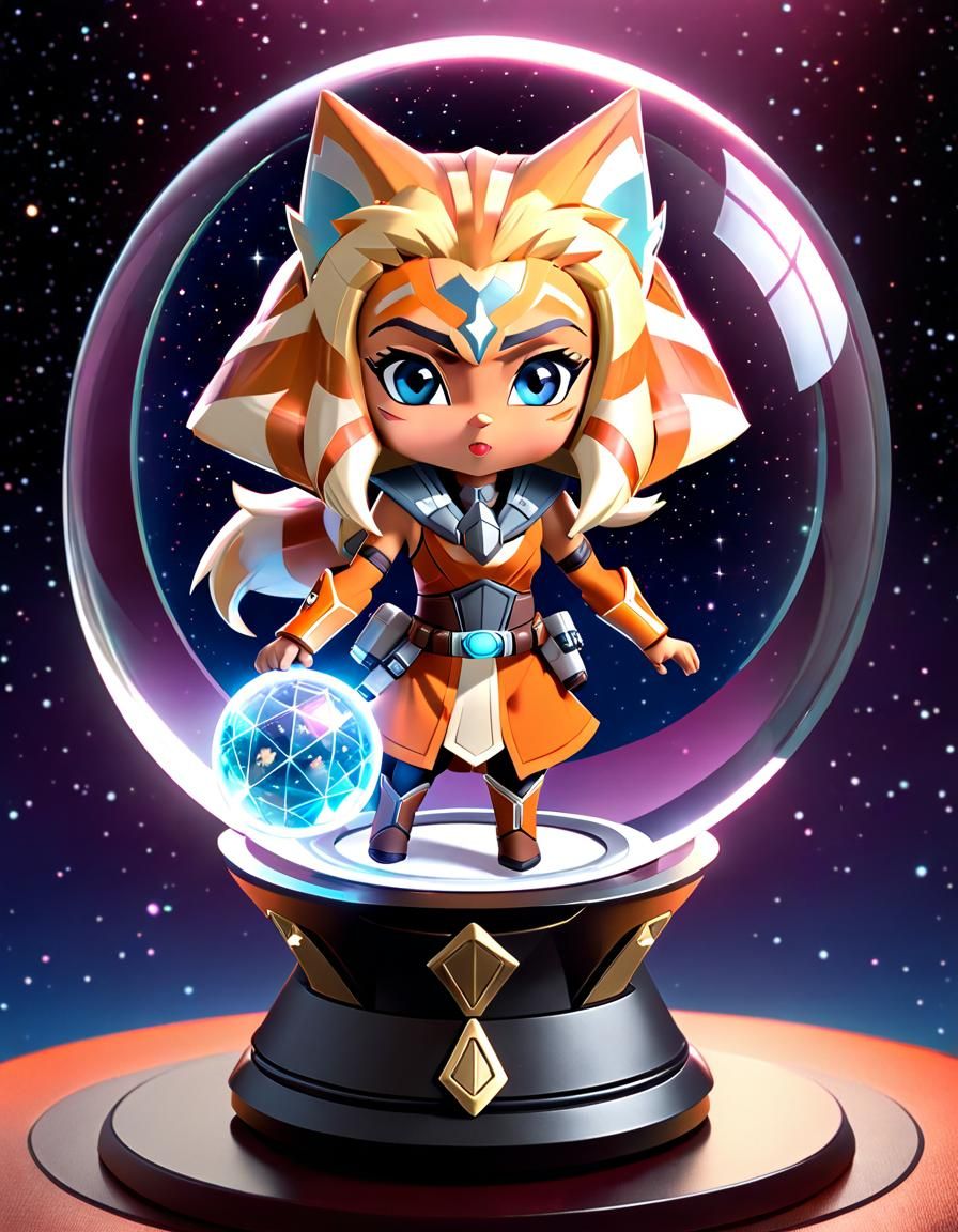 Chibi Ahsoka Tano with Universe Crystal Ball