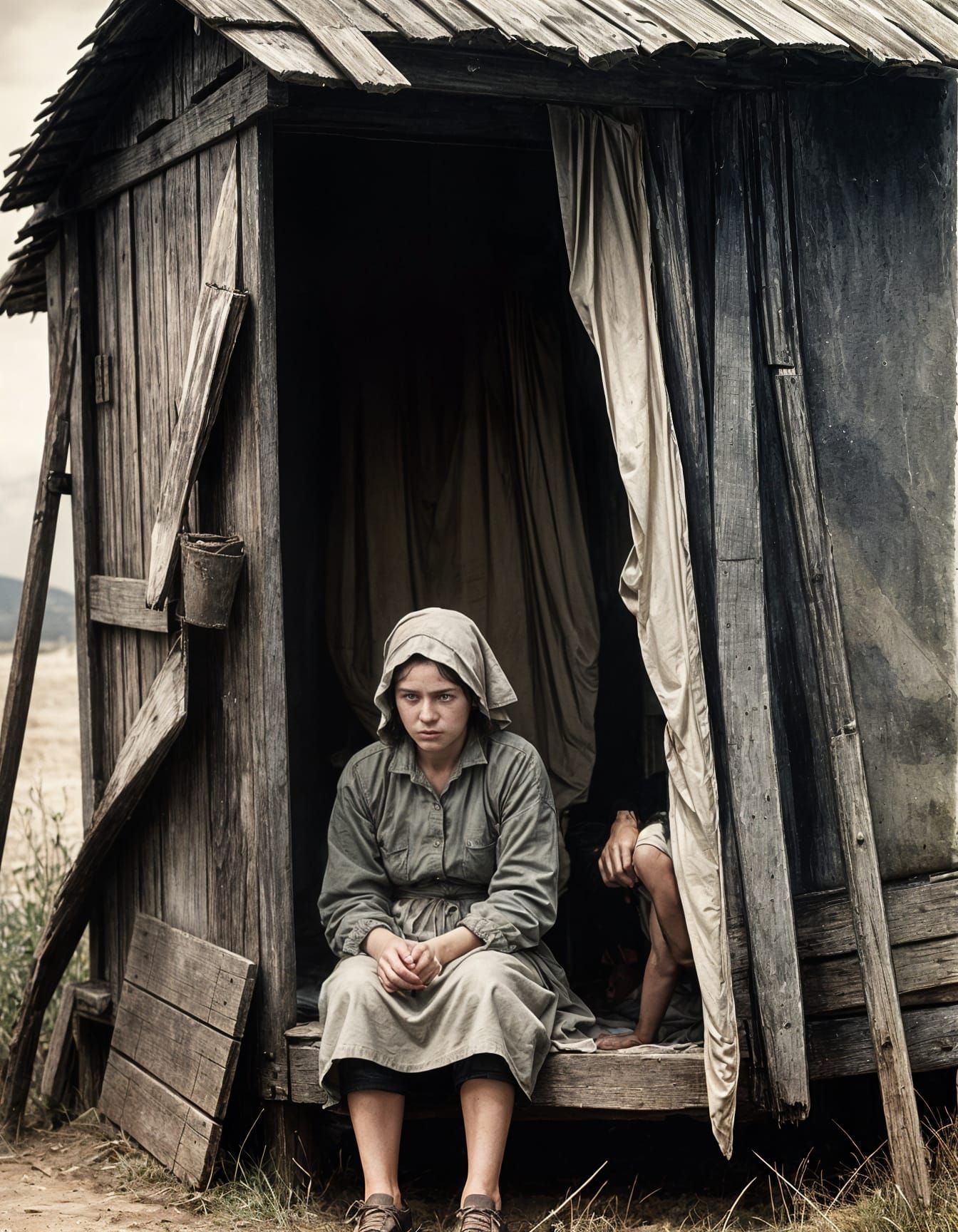 Young Boy's Vow on Riverbank