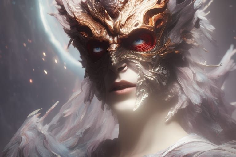 Hyperdetailed Void Demon Portrait in Oil Painting Style