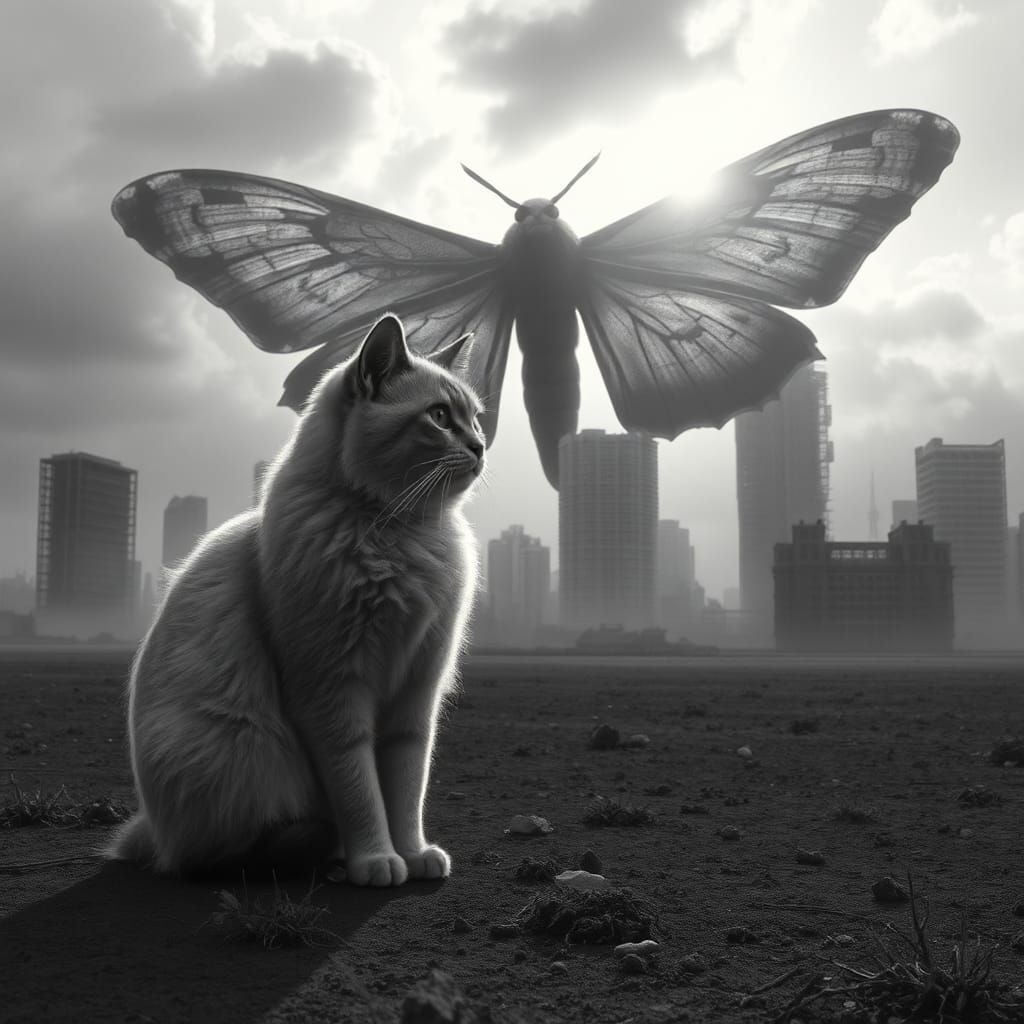 Cat Contemplates End Times: Fantasy Concept Art