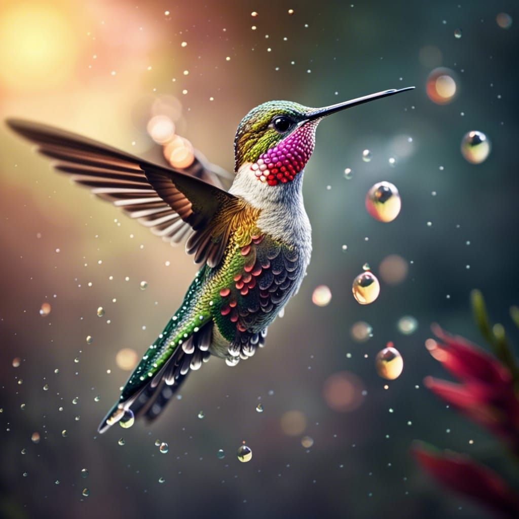 Hummingbird in Flight: Ethereal, High-Quality Image