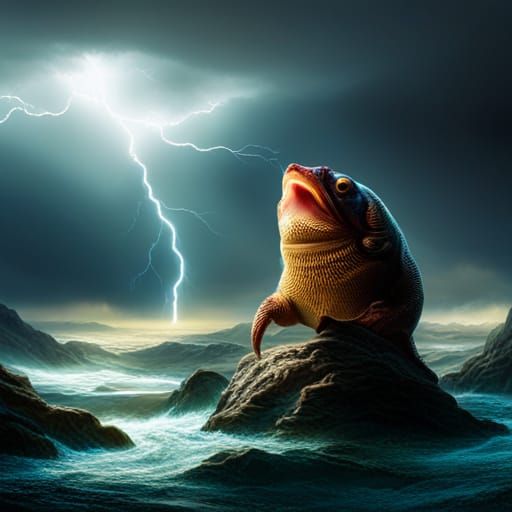 Wise Bearded Fish in Magnificent Lighting