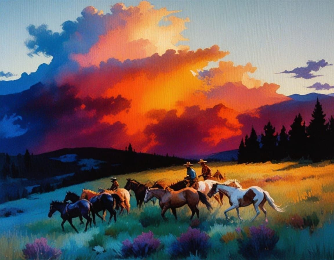 "Sage and Sunset Symphony"