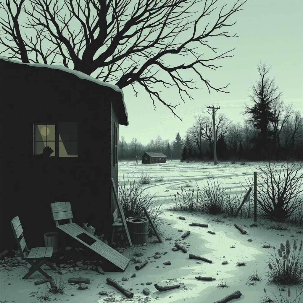 Dark and Foreboding Landscape in a Gothic Style