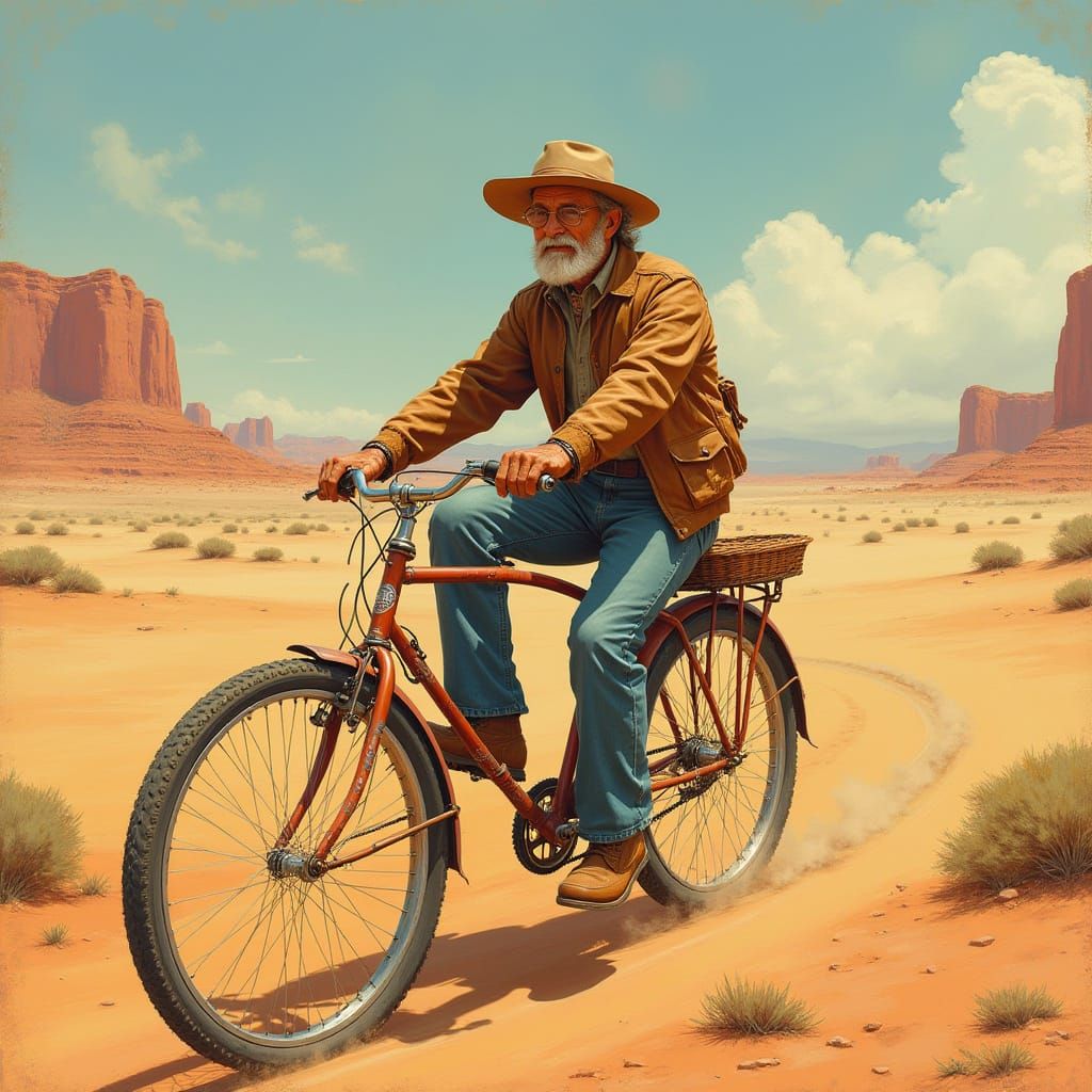 Desert Rider in the Style of Kinkade