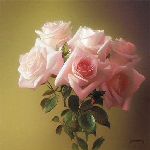 Queen of Roses: Oil Painting Portrait