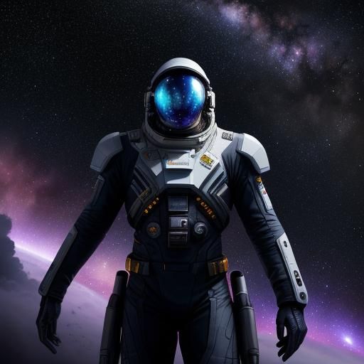 Astronaut in Nebula: A Sci-Fi Scene