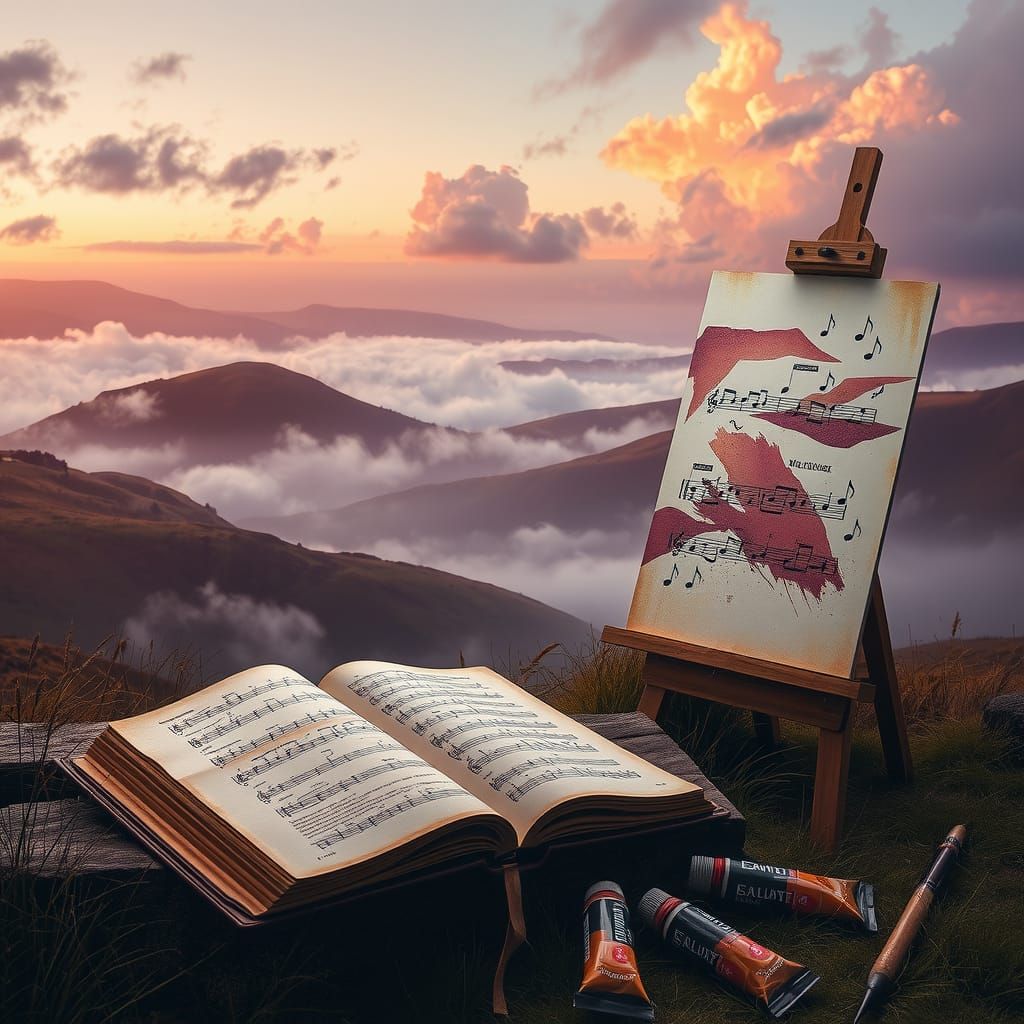 Dreamlike Scottish Highlands Landscape at Dawn