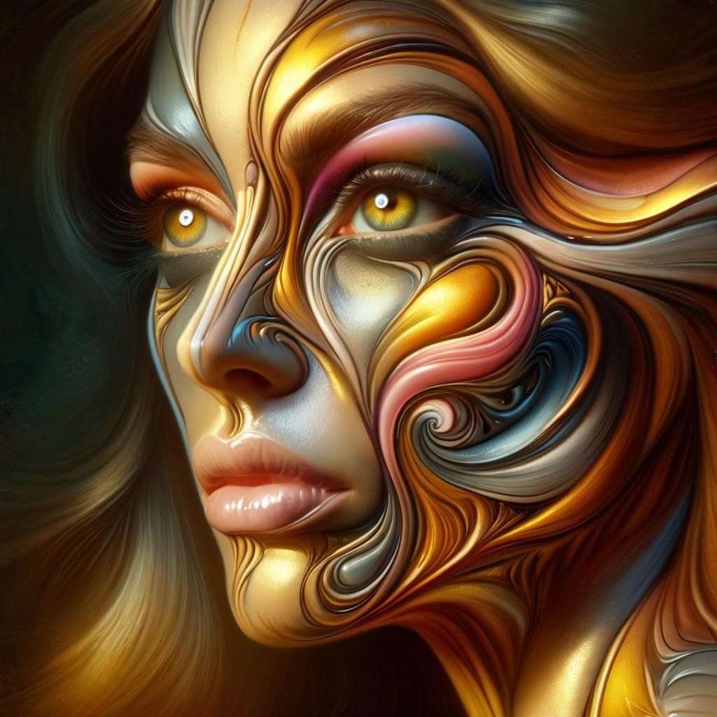 Creating a surrealistic image with a close-up portrait of a ...