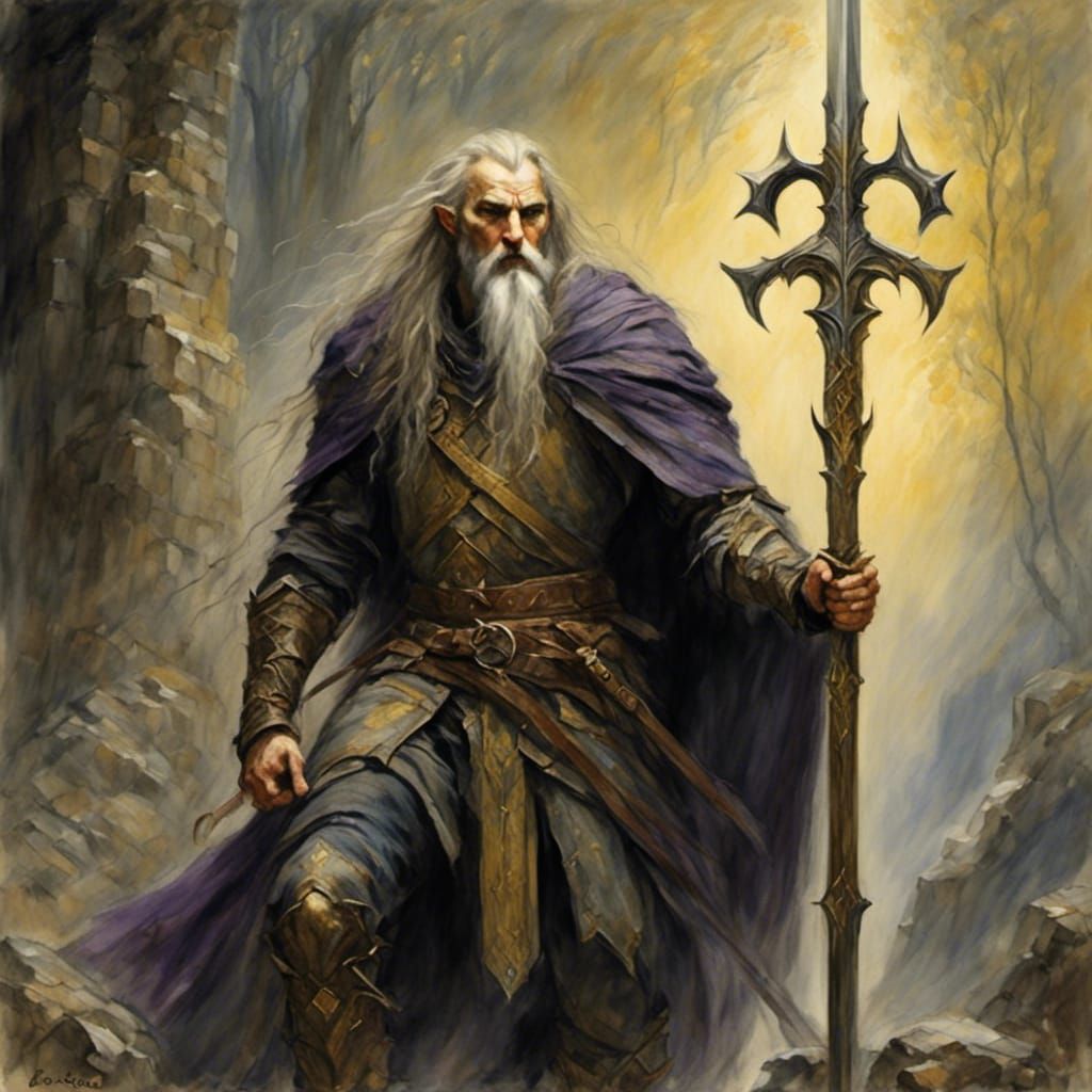 Elf Hunter with Lightning Swords, Fantasy Concept Art