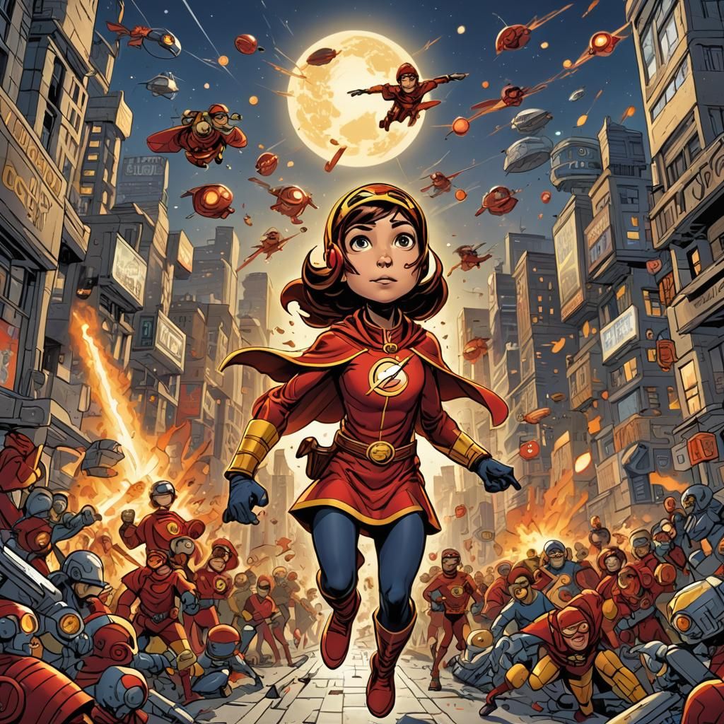 WordGirl in Comic Book Art Style