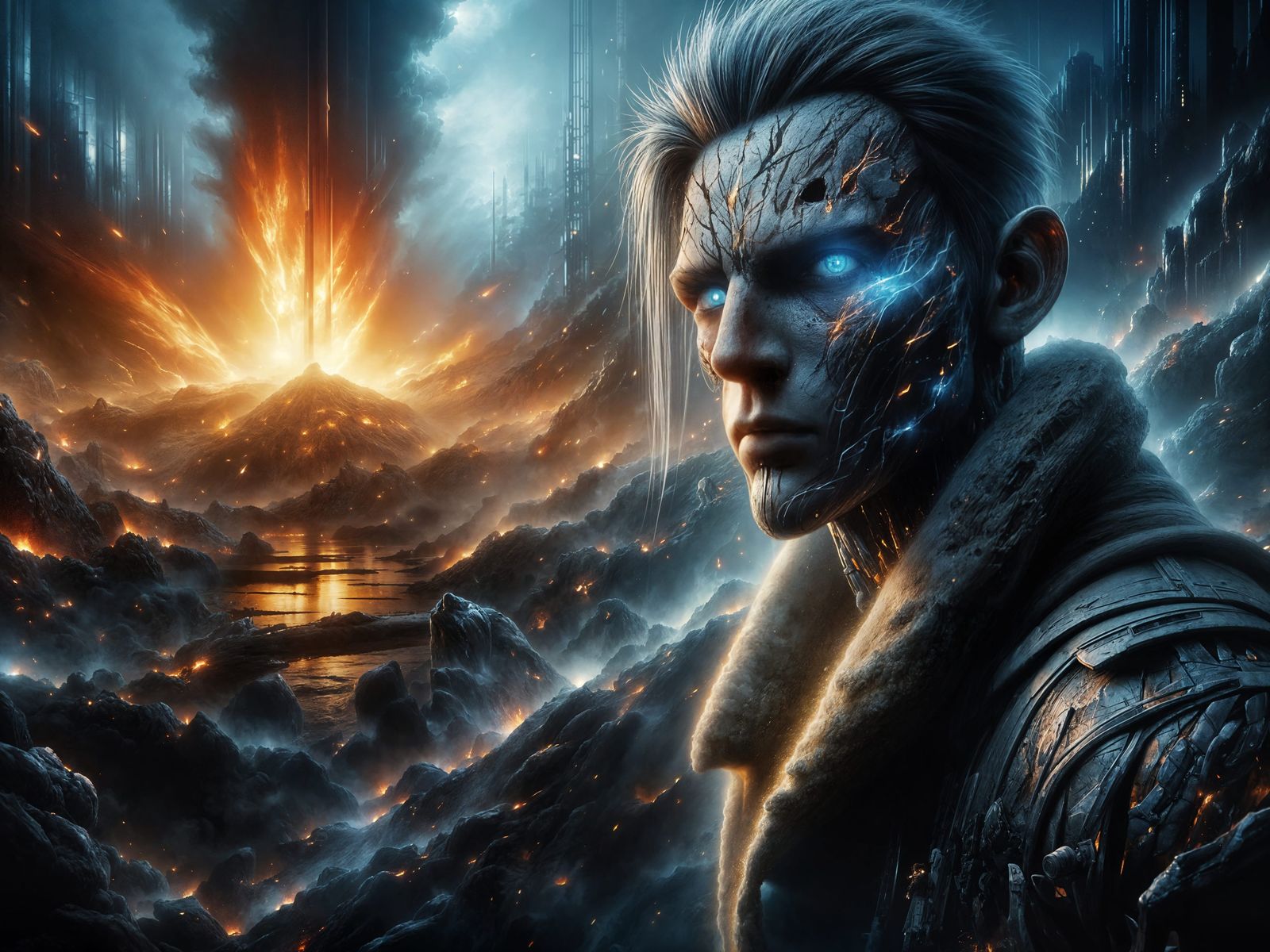 WWII Battlefield with U.S. Soldiers Under Heavy Artillery Fi...