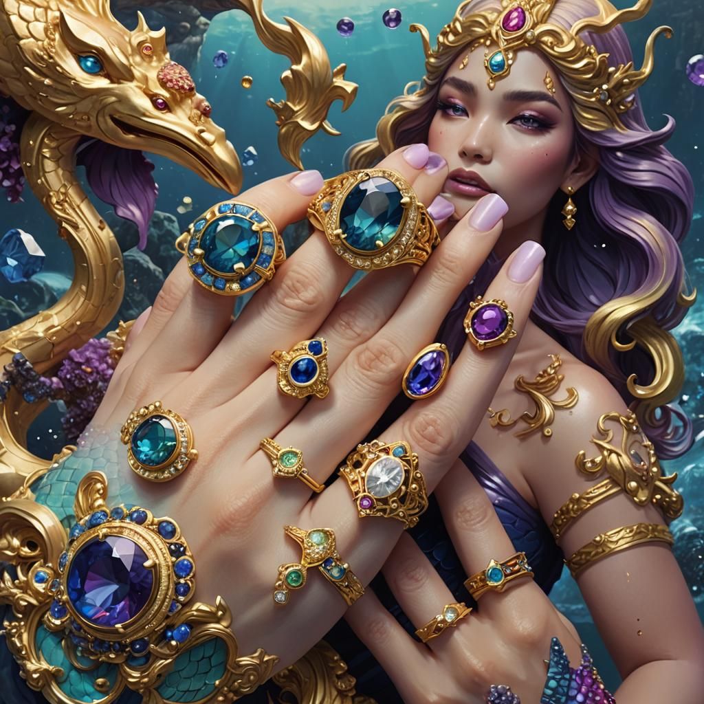 Luxurious Mermaid Jewelry Concept Art in Unreal Engine 5