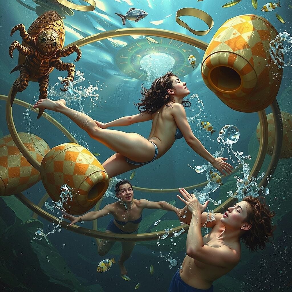 Mesmerizing Whirlpool Abstract Art