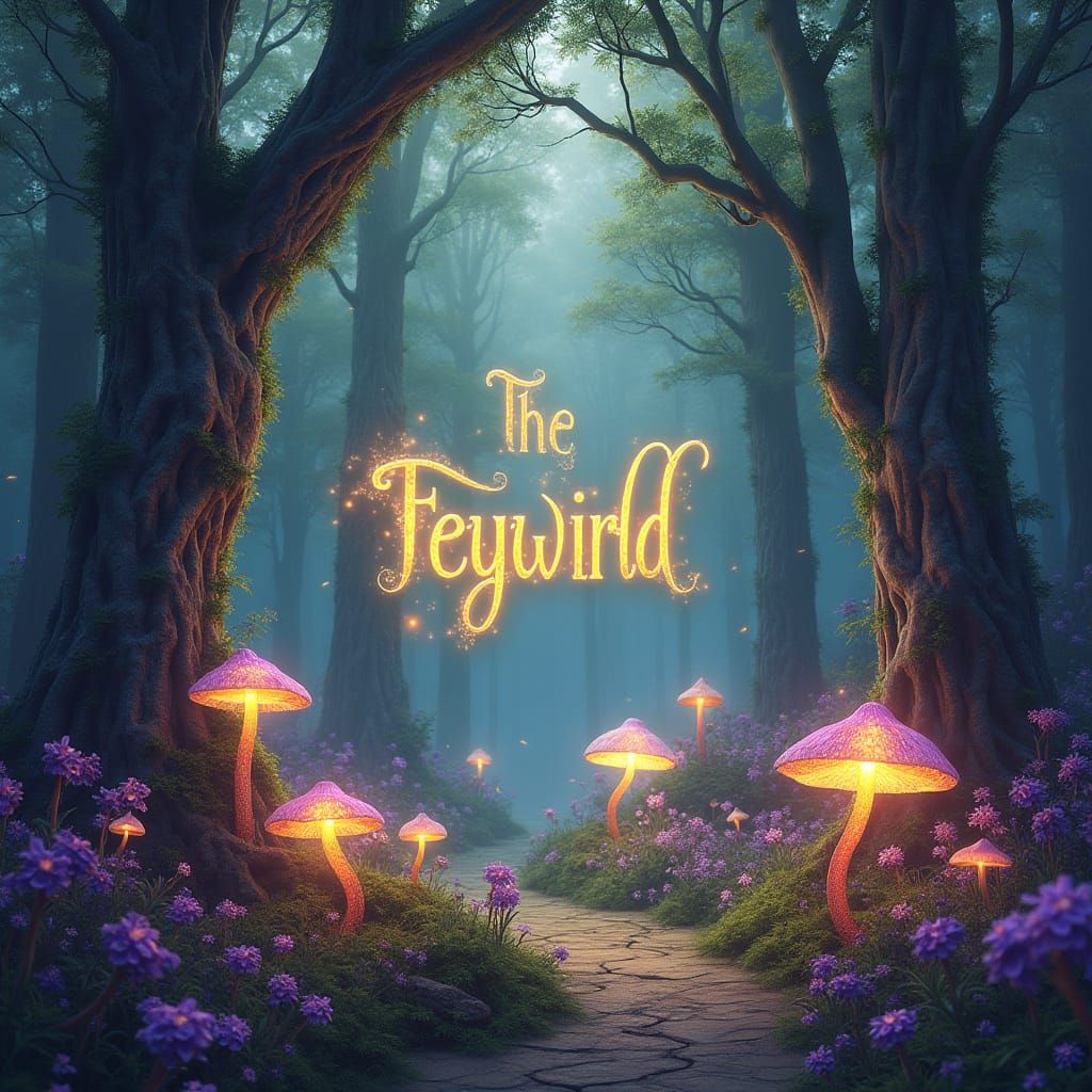 Whimsical Feywild Scene in Enchanted Forest