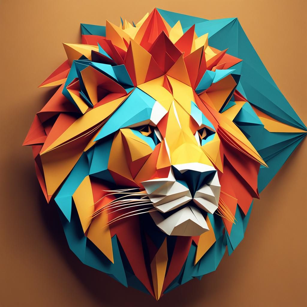 Origami Lion