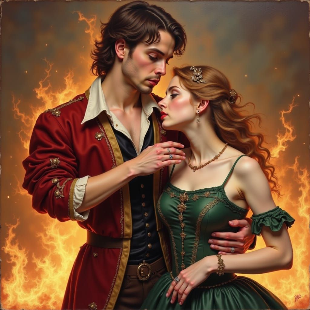 Mysterious Figures in Shadowy Circle